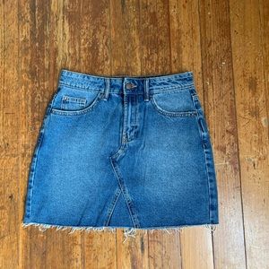 Jean mini skirt